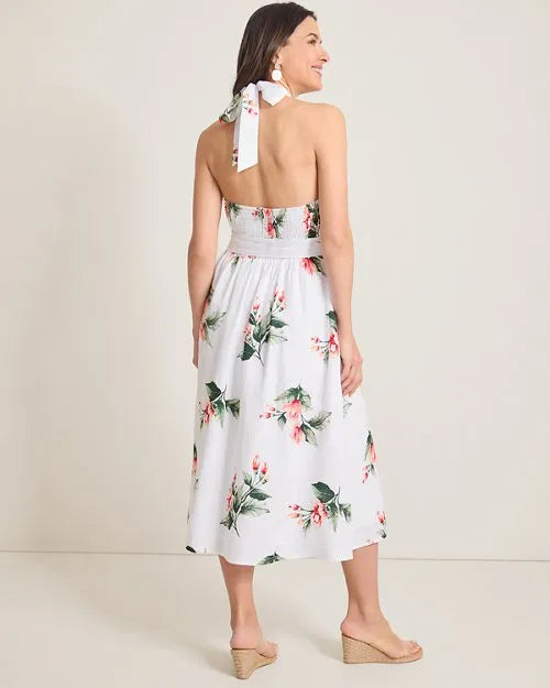 Coastalina Linen Florentina Flourish Midi Dress