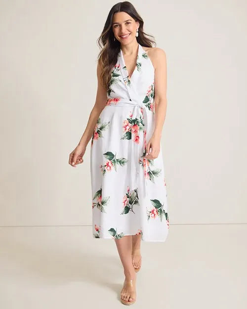 Coastalina Linen Florentina Flourish Midi Dress
