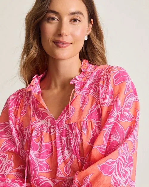 Paradiso Petals 3/4-Sleeve Top
