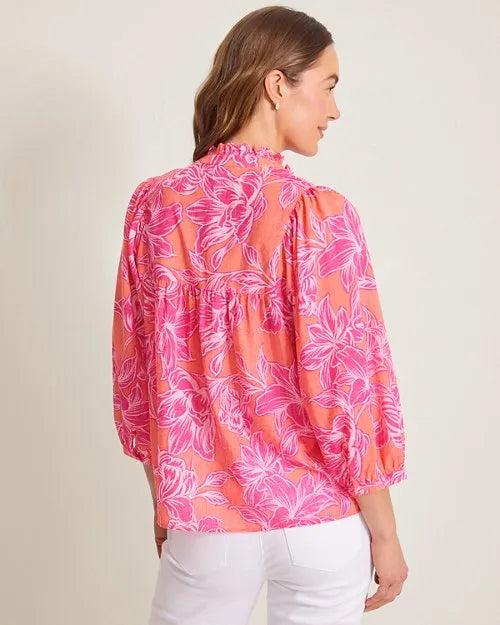Paradiso Petals 3/4-Sleeve Top