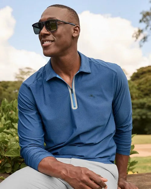 Big & Tall Pebble Coast Half-Zip Polo