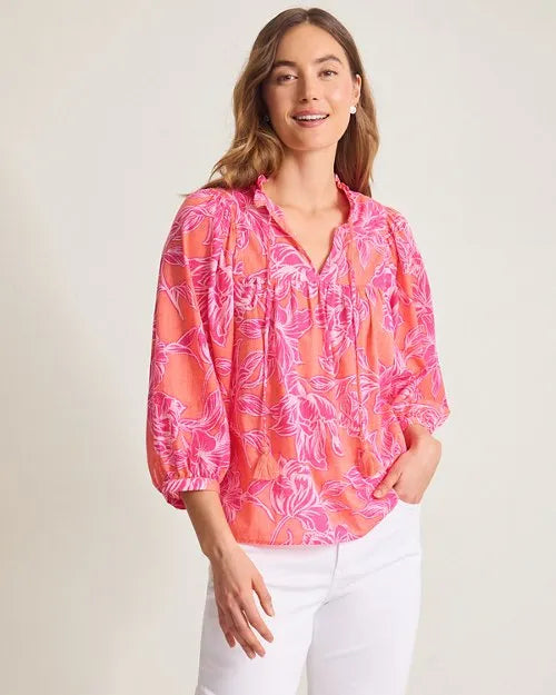 Paradiso Petals 3/4-Sleeve Top