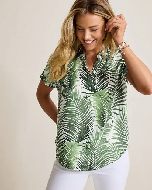 Leaf of Luxury Silk Camp Shirt