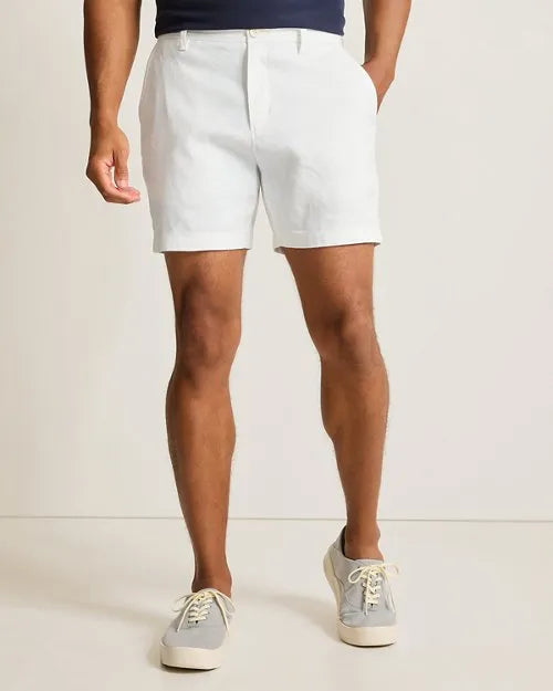 Beach Coast Stretch-Linen 7-Inch Shorts