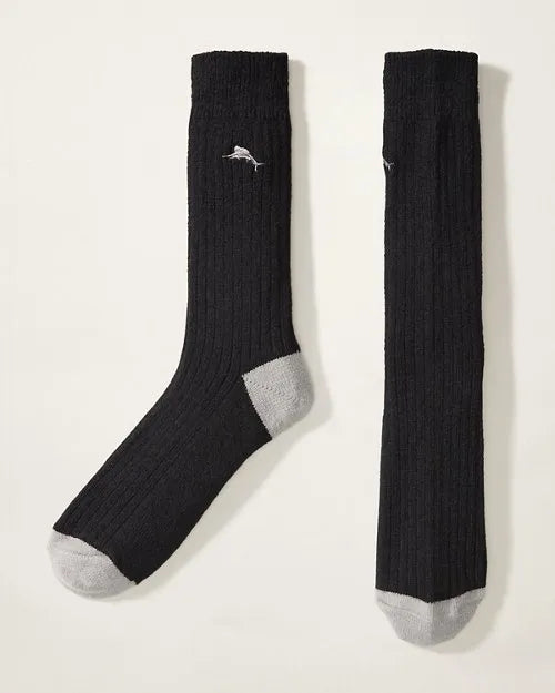 Ribbed Crew Socks